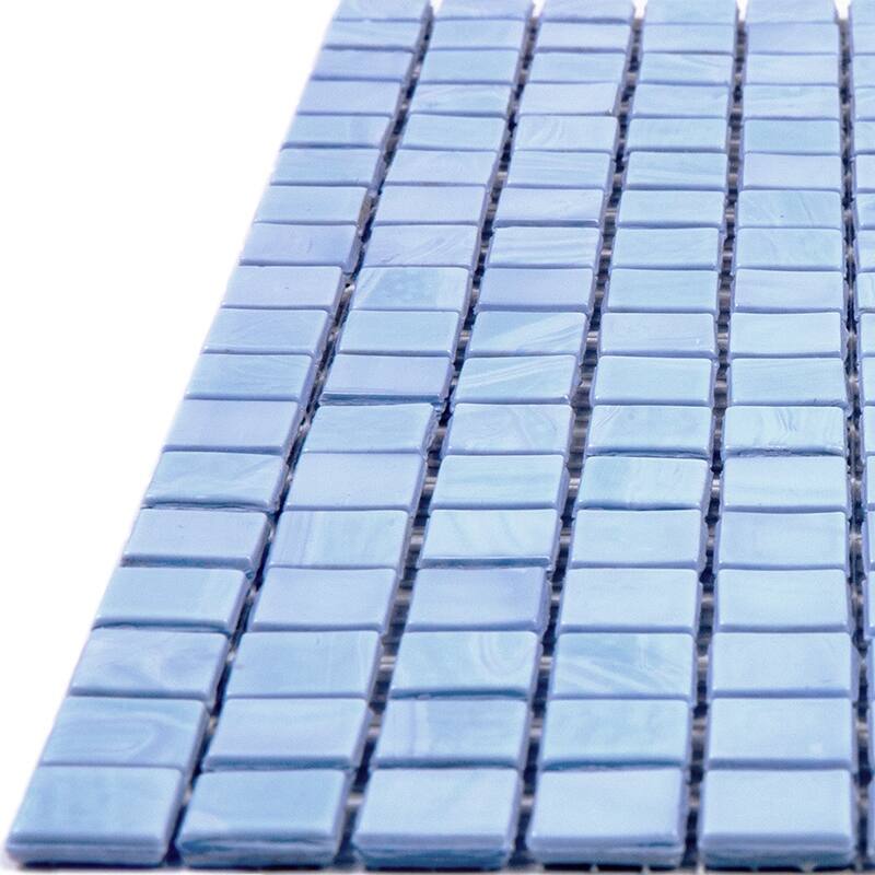 Apollo tile 12" x 12" Skosh Glossy Columbia Blue Glass Tile (18.69 sq ft/case) - 20 Pack