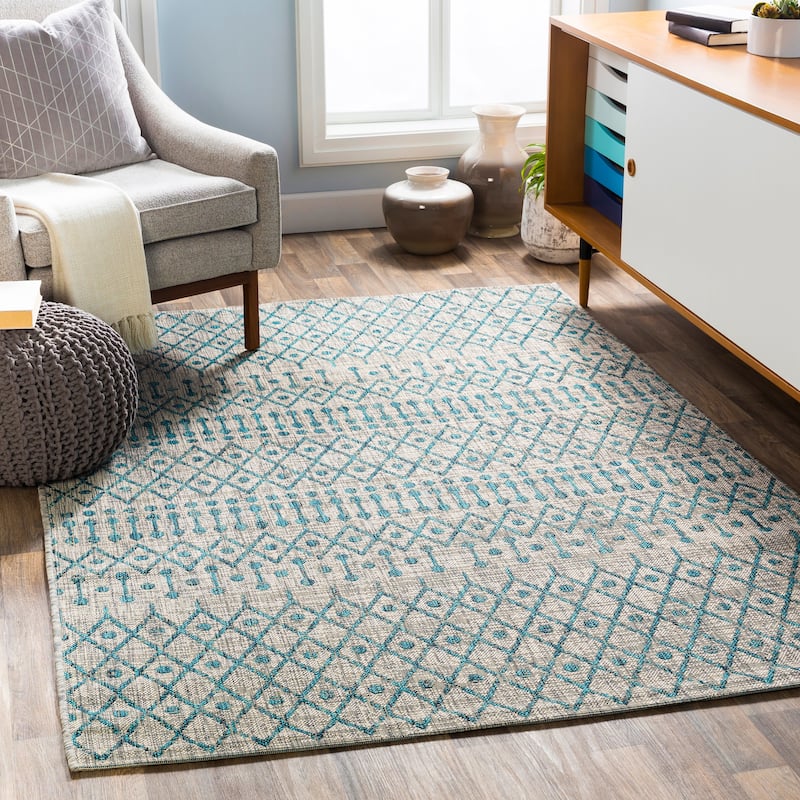 Livabliss Elpida Indoor/ Outdoor Moroccan Stripe Area Rug