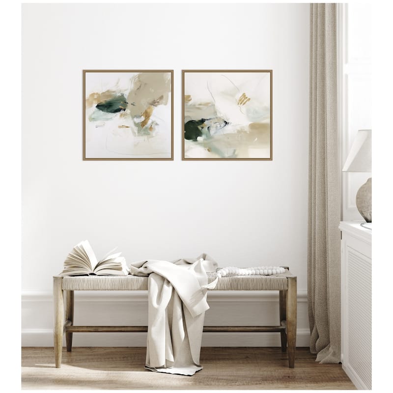 Kate and Laurel Field No. 1 & No. 2 2 Piece Framed Canvas Wall Art Set by Amy Lighthall