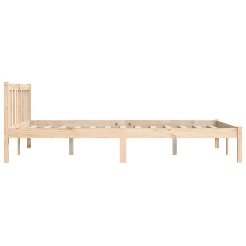 vidaXL Bed Frame Natural in Solid Pine Wood