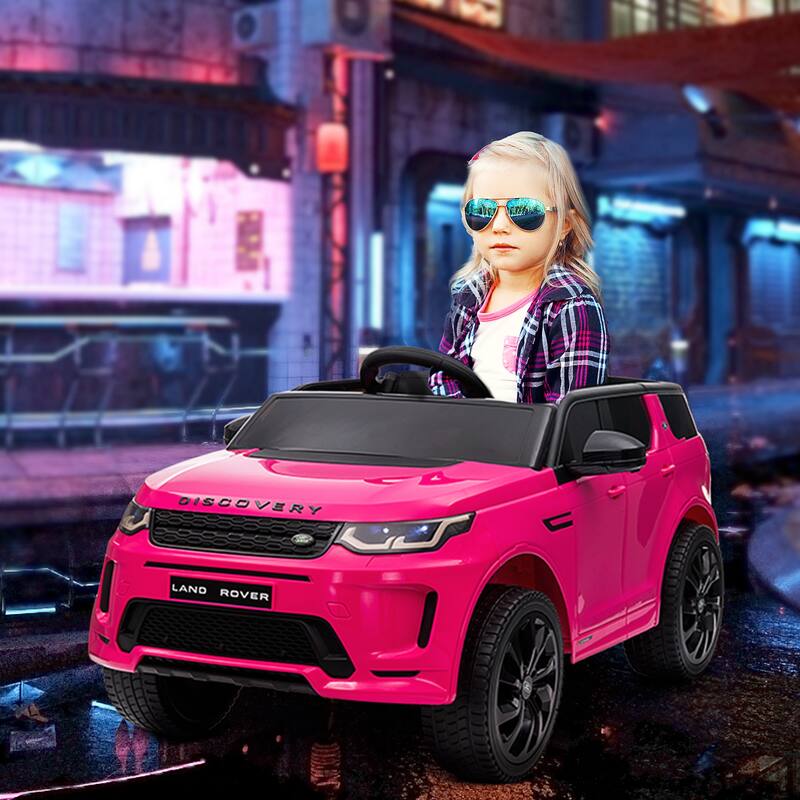 12V Battery Powered Land Rover Discovery Sport Kids Electric Car with Soft Start, Remote Control, Music, Horn, and LED Lights