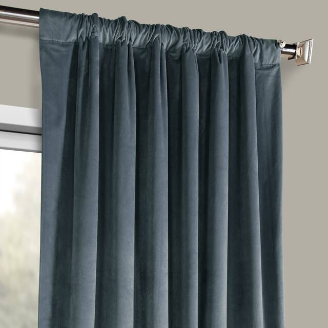 Exclusive Fabrics Heritage Plush Velvet Single Curtain Panel