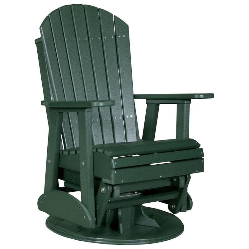 Poly Lumber Adirondack Swivel Glider Chair - Green
