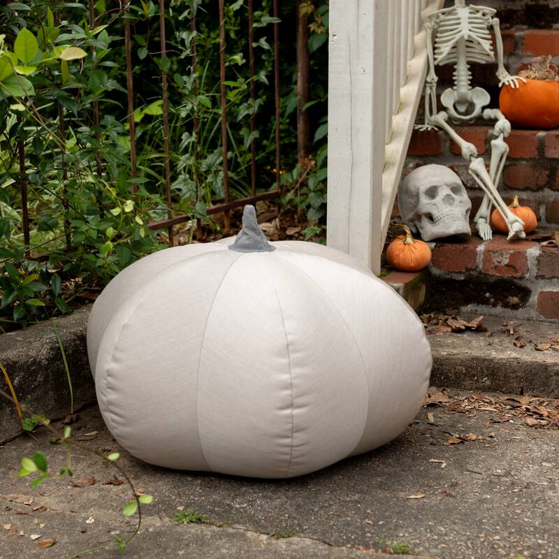 Jaxx Pumpkin Pouf - Luxurious Ottoman for Fall & Halloween Decor