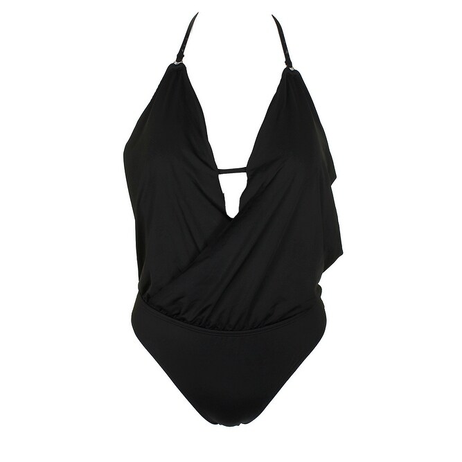 Shop Bar Iii Black Blouson Monokini One Piece Swimsuit Xs On