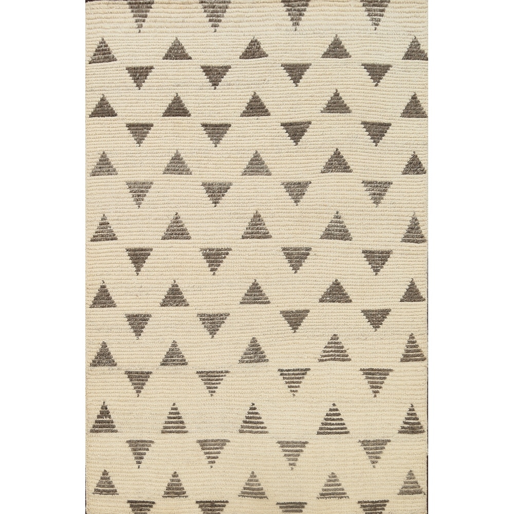 Geometric Modern Moroccan Handmade Oriental Area Rug Indoor/ Outdoor Carpet  6x8