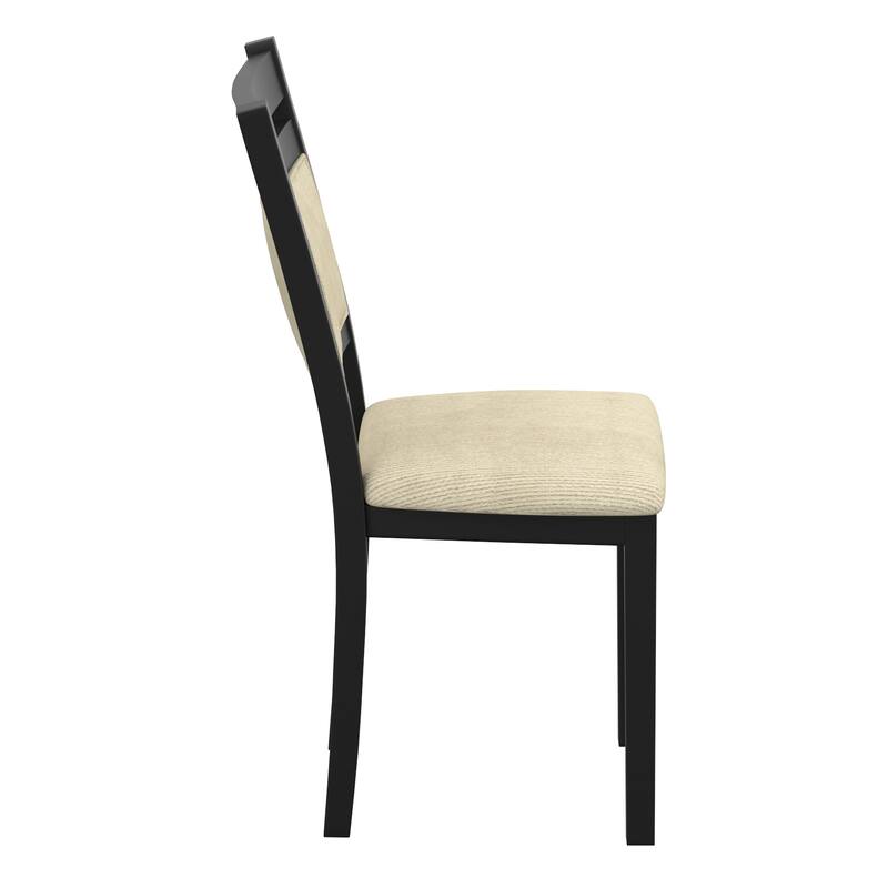 Modern Solid Wood & Fabric Dining Chair, Set of 2