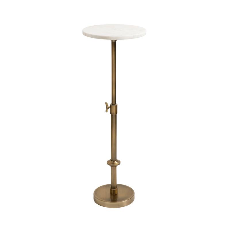 Kate and Laurel Engles Adjustable Marble Table and Plant Stand