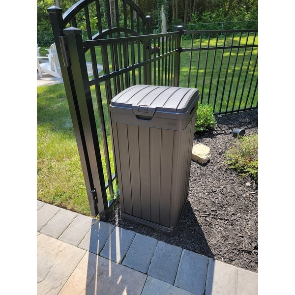 Rockford Grey Outdoor Trash Can - Keter