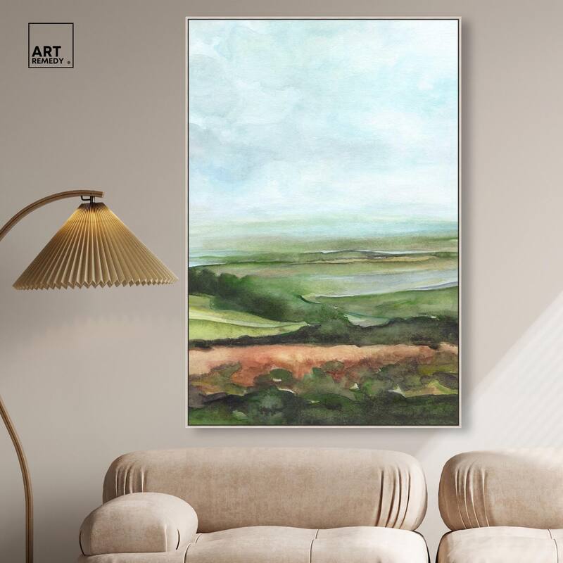 Watercolor Horizon Canvas by Art Remedy