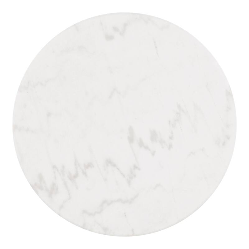 Furniture of America Torin Modern Genuine Marble Top Round End Table