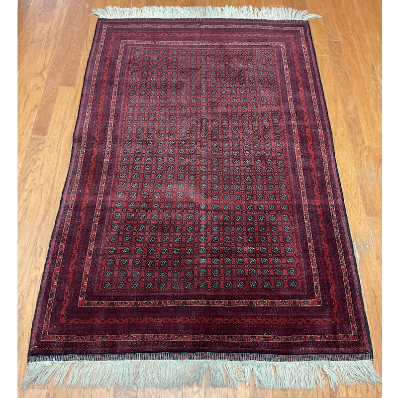 HERAT ORIENTAL Handmade Turkoman Wool Rug - 4' x 6'3"