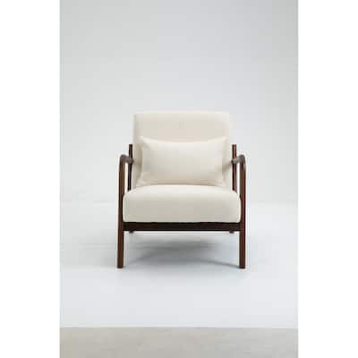 Mid Century Modern Accent Chair with Wood Frame