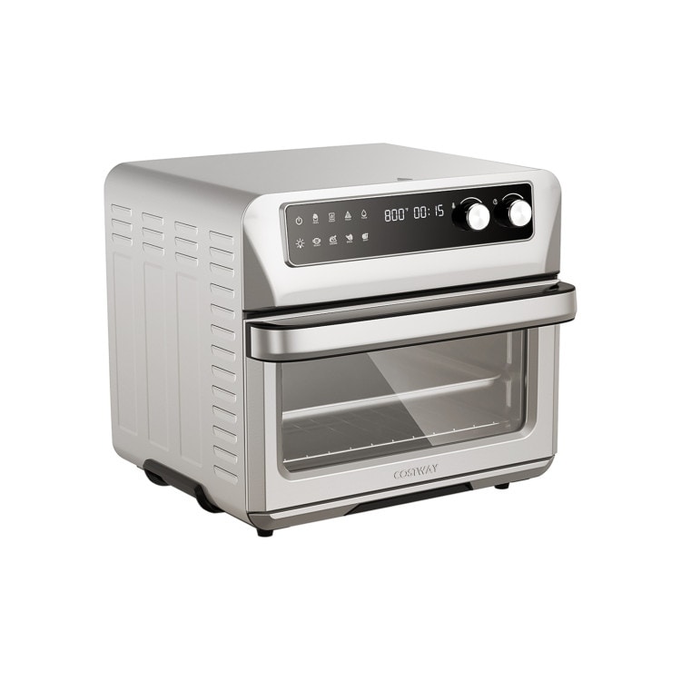 Ariawave 17qt Air Fryer & Toaster Oven Stainless Steel, Silver
