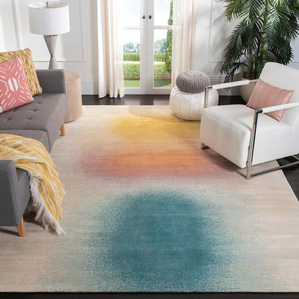 SAFAVIEH Couture Hand-Knotted Tibetan Kayoko Modern Wool Rug