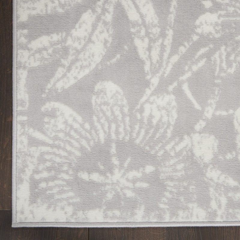 Jotis Power Loomed Distressed Abstract Floral Traditional Non Skid Stain Resistant Area Rug By HomeRoots - 96' X '24' X '0.39