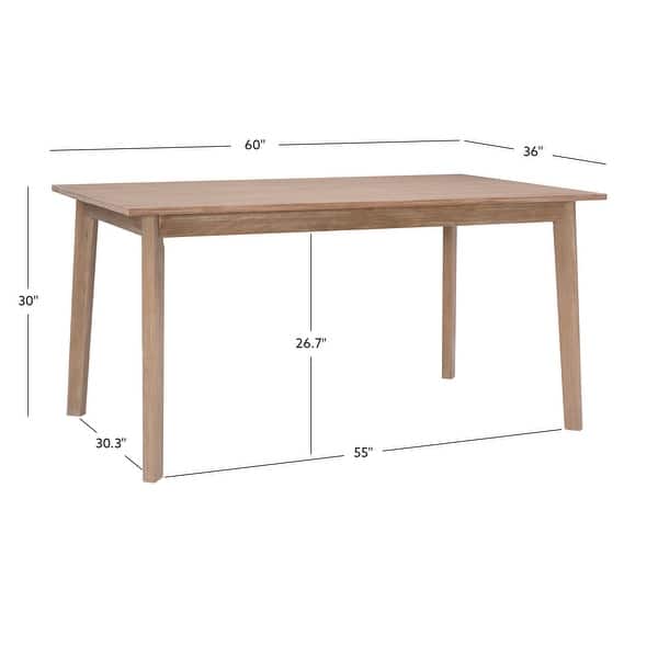 Linon Dolan Solid Rubberwood 60-inch Dining Table