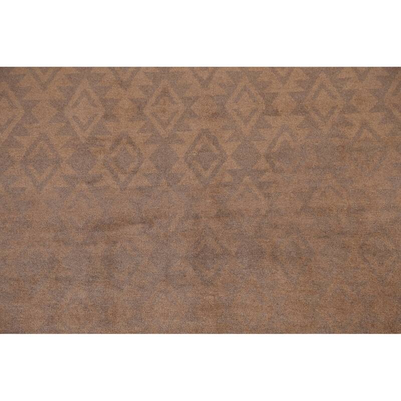 Brown Geometric Gabbeh Kashkoli Oriental Area Rug Handmade Wool Carpet - 5'8" x 7'8"