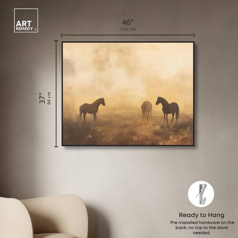 Equine Trio Canvas by Art Remedy