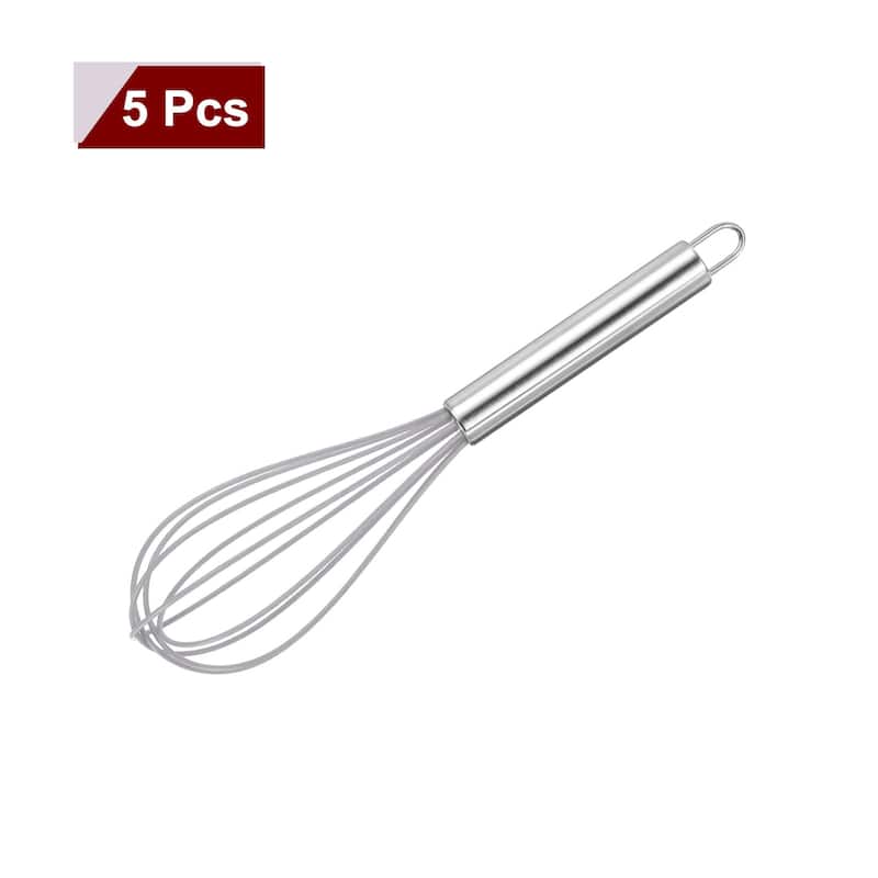 5Pcs Silicone Whisk Kitchen Whisk Wire Whisks Beater