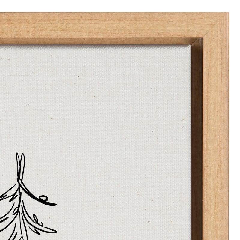 Kate and Laurel Sylvie Trees Canvas by The Creative Bunch Studio