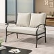 preview thumbnail 6 of 31, Outdoor Patio Metal 74" W Sofa/ 50" W Loveseat with Cushions Beige-Loveseat