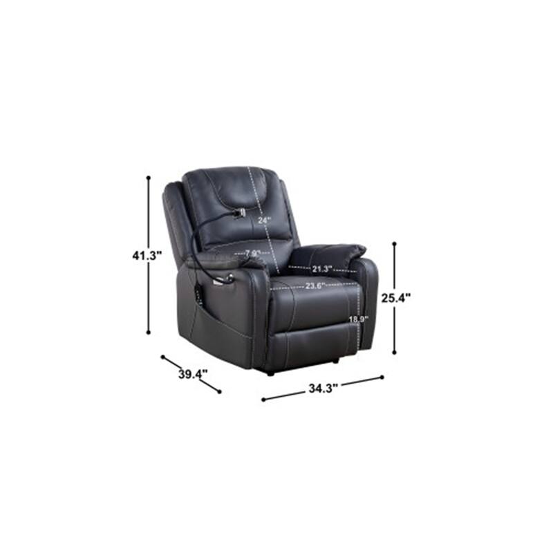Zero Gravity Power Recliner with USB Ports, Massage & Heating