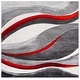 preview thumbnail 28 of 128, SAFAVIEH Hollywood Deep Mid-Century Modern Abstract Rug 3' Square - Grey/Red
