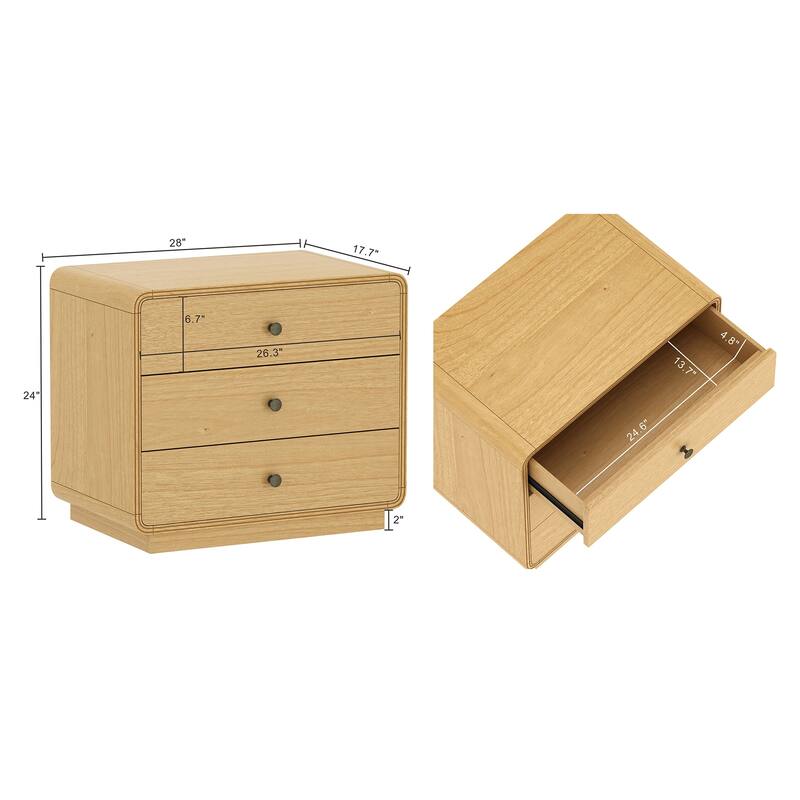 Manhattan Comfort Liora 28 Inch Nightstand