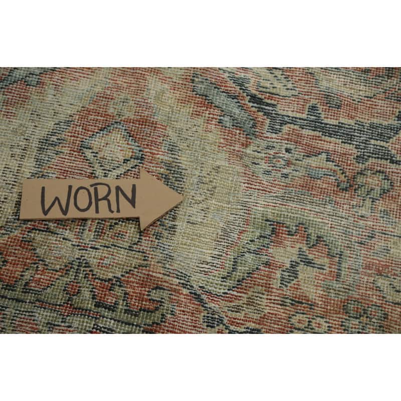 Hand Knotted Oriental 100% Wool Carpet Traditional All-Over Oranges & Rust Sultanabad Area Rug - 11' 9'' X 8' 10''