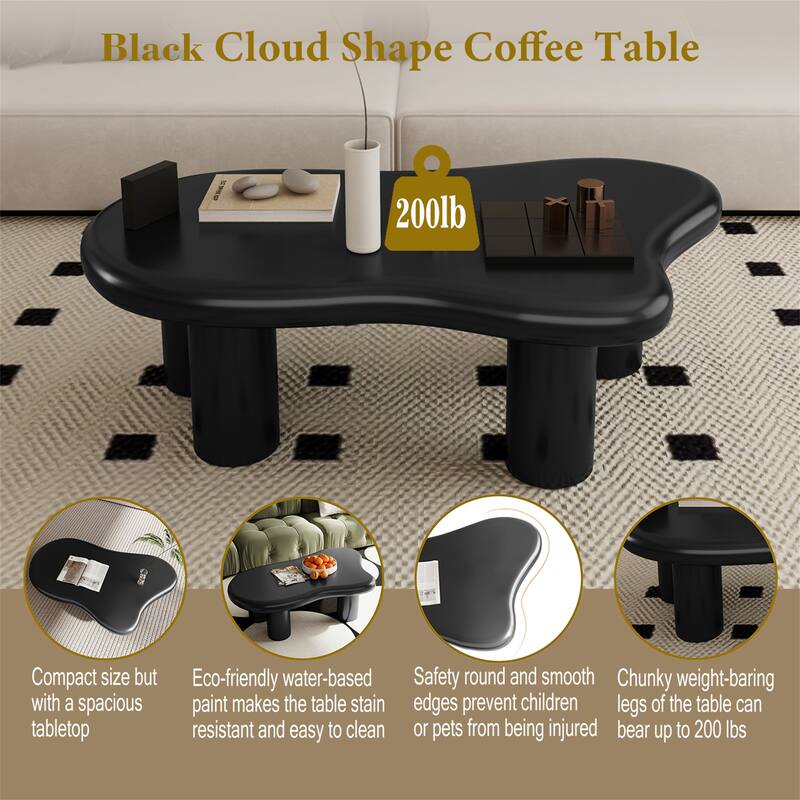 40" Cloud Shaped Coffee Table for Living Room