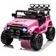 preview thumbnail 1 of 38, 12V Electric Ride On Car with Remote Control, Music, Horn, 3 Speeds Pink