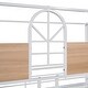 preview thumbnail 17 of 23, Modern Twin Over Twin Metal Floor Bunk Bed with Ladder and Slide, House Shaped Metal Bedframe with Roof for Kids, Space-Saving