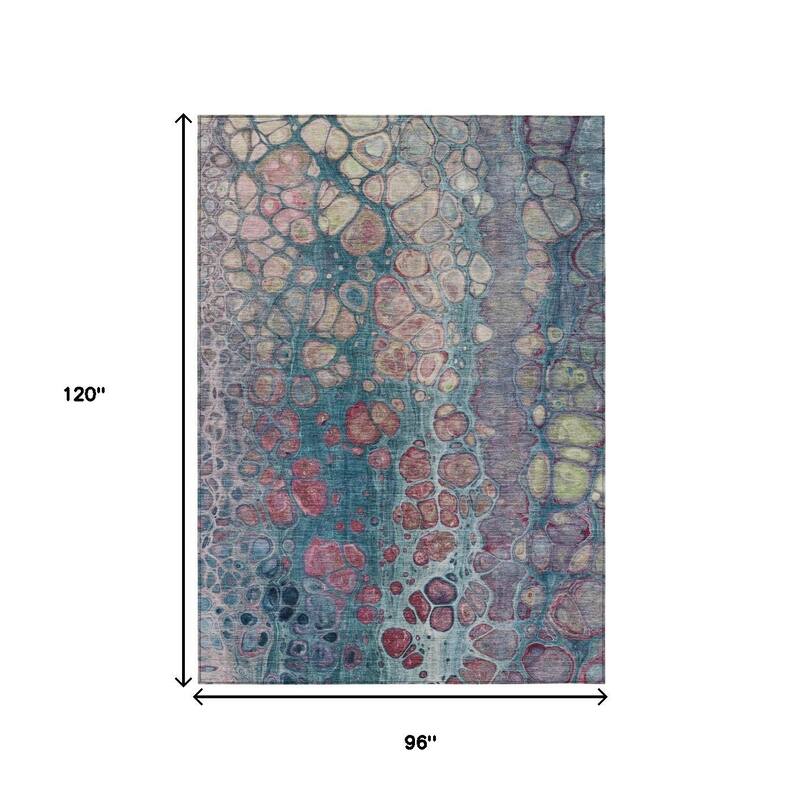 HomeRoots Abstract Transitional Rectangle Outdoor Rug