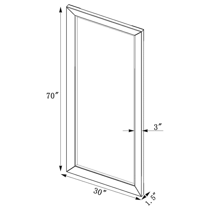 Barnett 30 x 70 Inch Full Length Floor or Wall Mirror Silver