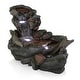 preview thumbnail 9 of 12, 3 Tier Rainforest Fountain with LED Lights