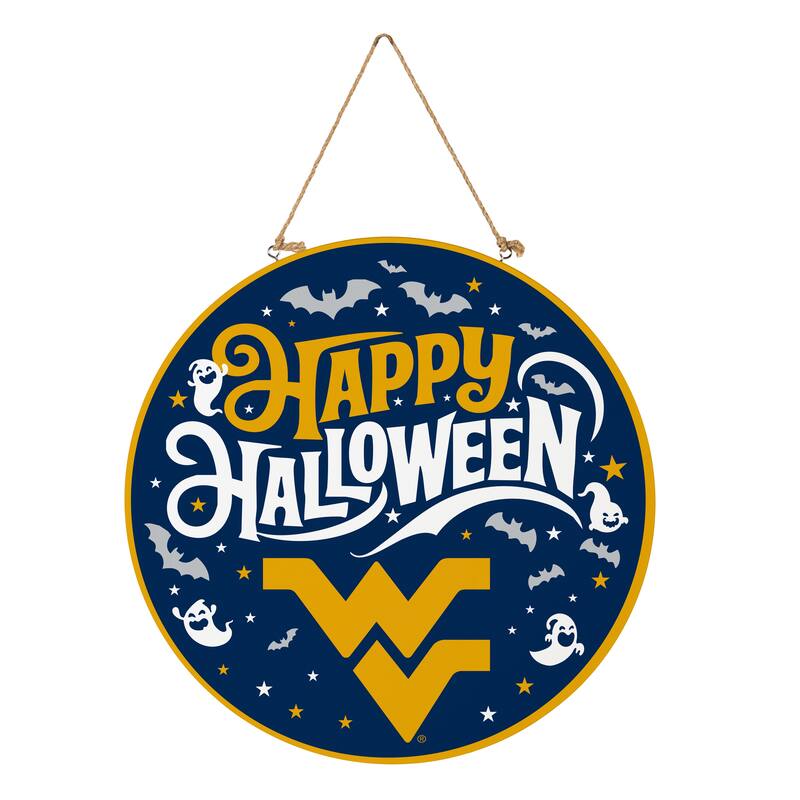 West Virginia University 18" x 18" Halloween Door Décor Wall Sign