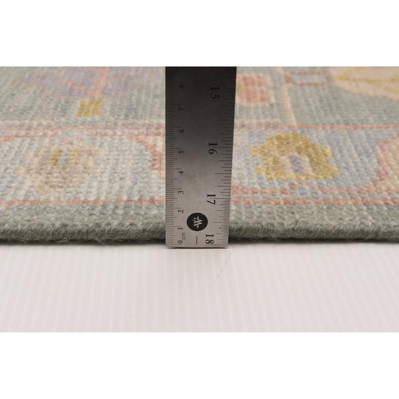 ECARPETGALLERY Hand-knotted Modern Oushak Grey Wool Rug - 9'11 x 13'8