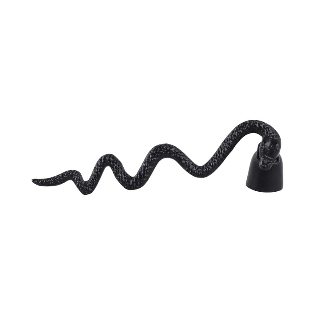 Metal Aluminum Indoor Snake Candle Snuffer Glossy Finish - 2" Black - 11" x 3" x 2"