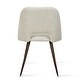 Upholstered Modern Cutout Back Dining Chair with Walnut Leg（Set of 4 ...