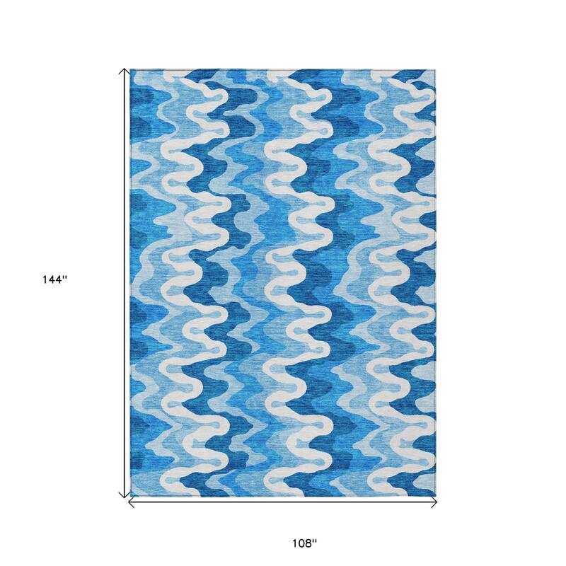 HomeRoots Abstract Transitional Rectangle Outdoor Rug