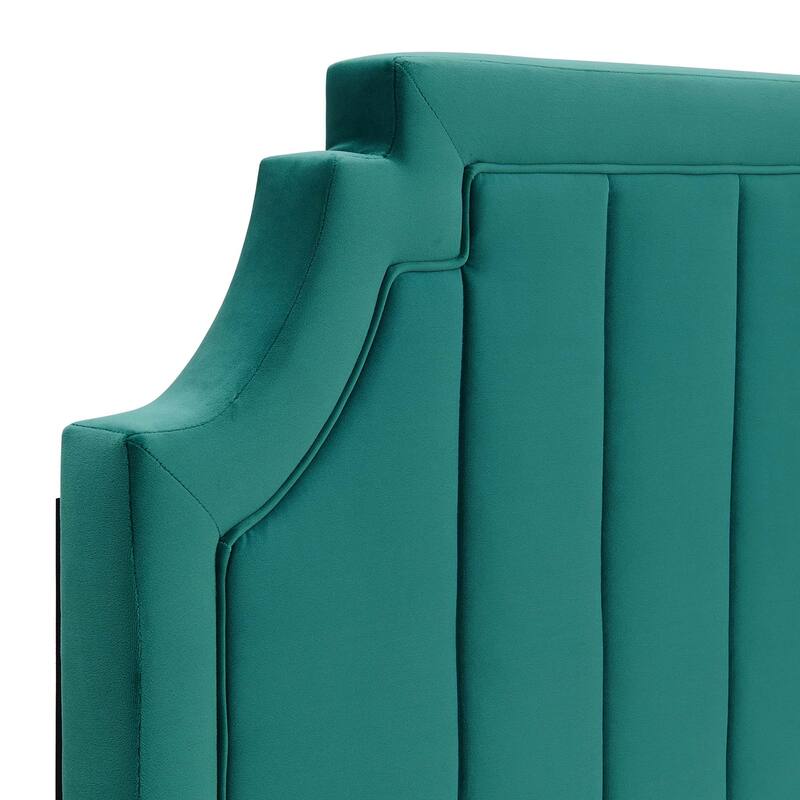 Alyona Channel Tufted Performance Velvet Twin Headboard - Overstock ...