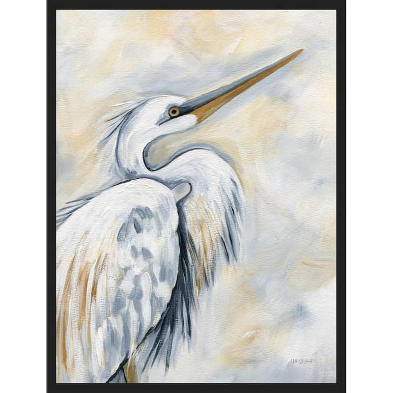 White Egret Framed Poster
