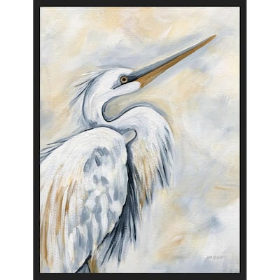 White Egret Framed Poster