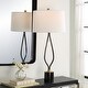 preview thumbnail 2 of 5, Uttermost Separate Paths Iron Table Lamp - 36"H,   Shade 11"H x 16" Dia.