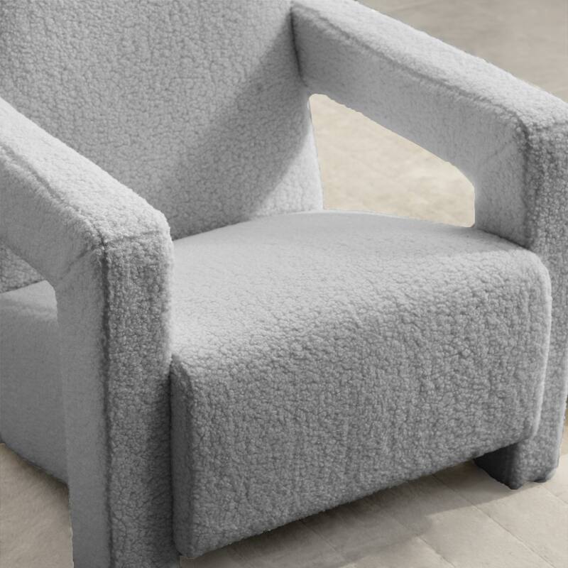 Sherpa Adirondack Chair for Living Room, Upholstered Accent Chair
