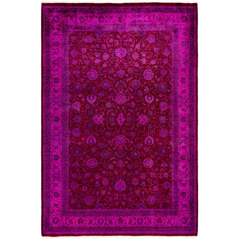 Overdyed One-of-a-Kind Hand-Knotted Area Rug - Pink - 6' 2" x 9' 1"
