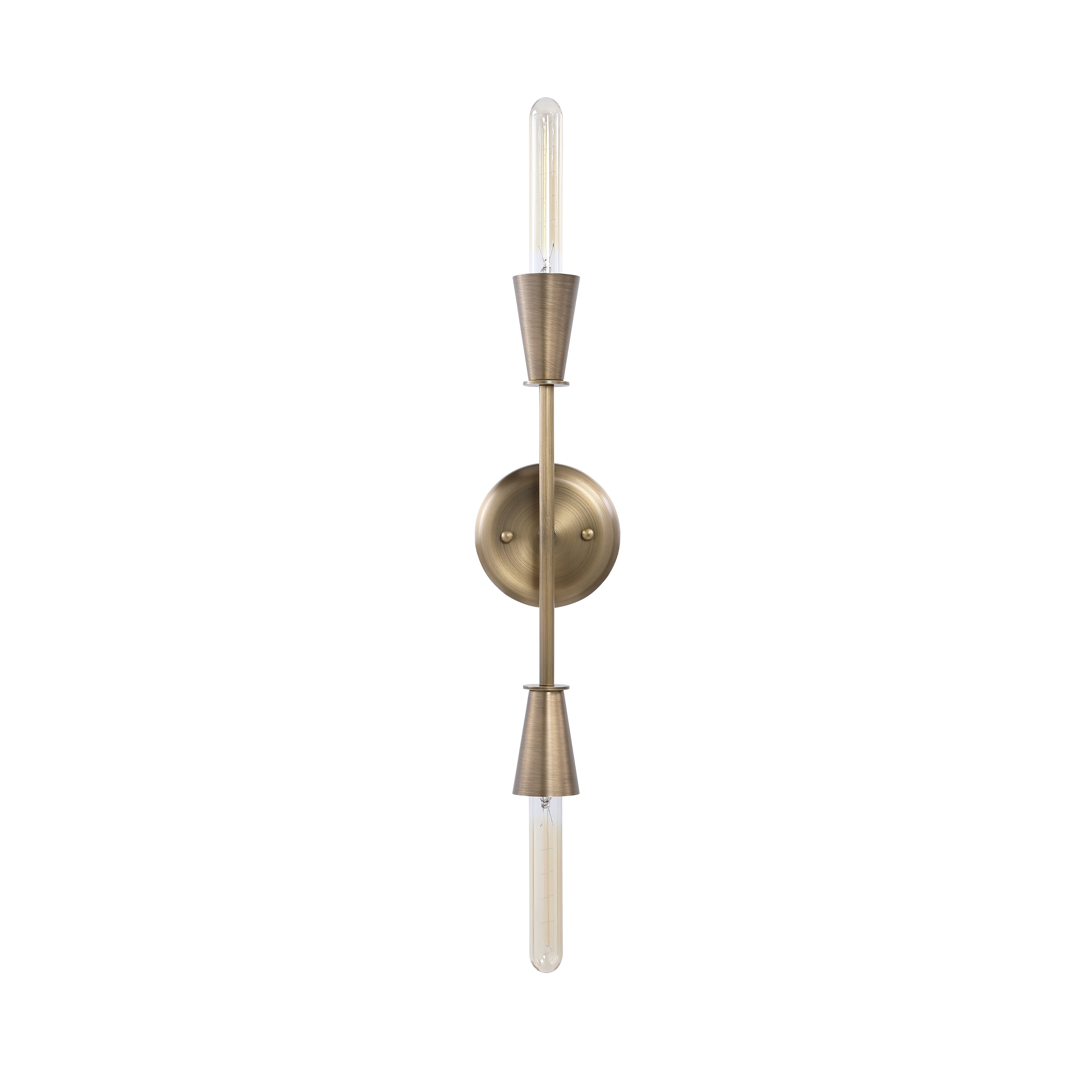 Renwil Mariana 17.25" Dark Antique Brushed Brass 2-Light Wall Sconce