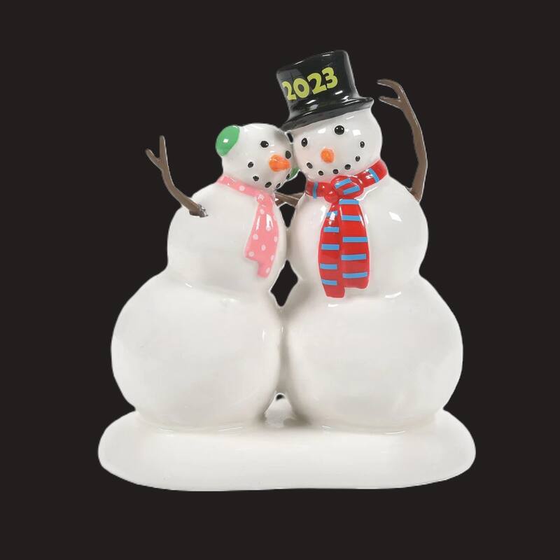 Department 56 Village Accessories Lucky The Snowman 2023 New Year'S