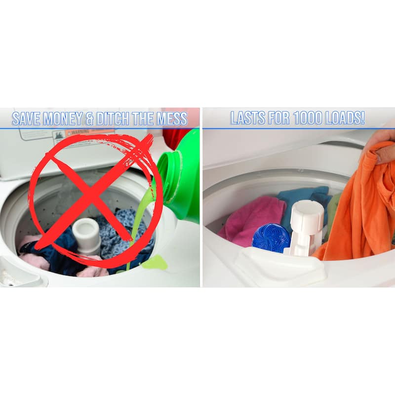 2 Eco Friendly Washing Cermaic Balls - Natural, Chemical Free, Fragrance Free Laundry Detergent Alternative - Reusable - BLUE